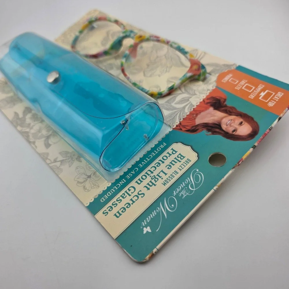 The Pioneer Woman Breezy Blossom Blue Light Screen‎ Protection Glasses With Case